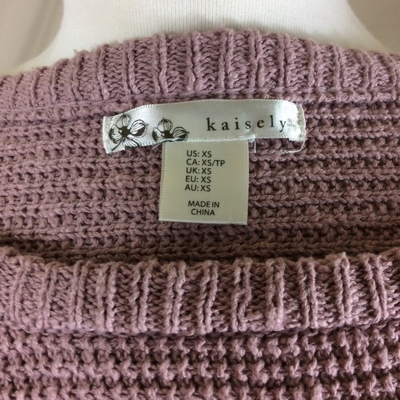 Anthropologie Kaisley Lilac Sharkbite Hem Sweater - Picture 2 of 6